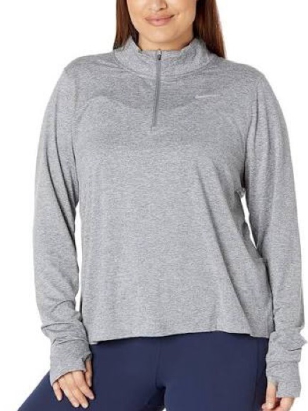 Nike Women's 1/2-Zip Running Top (Grey) - 1X - NWOT ~ CZ2849 086